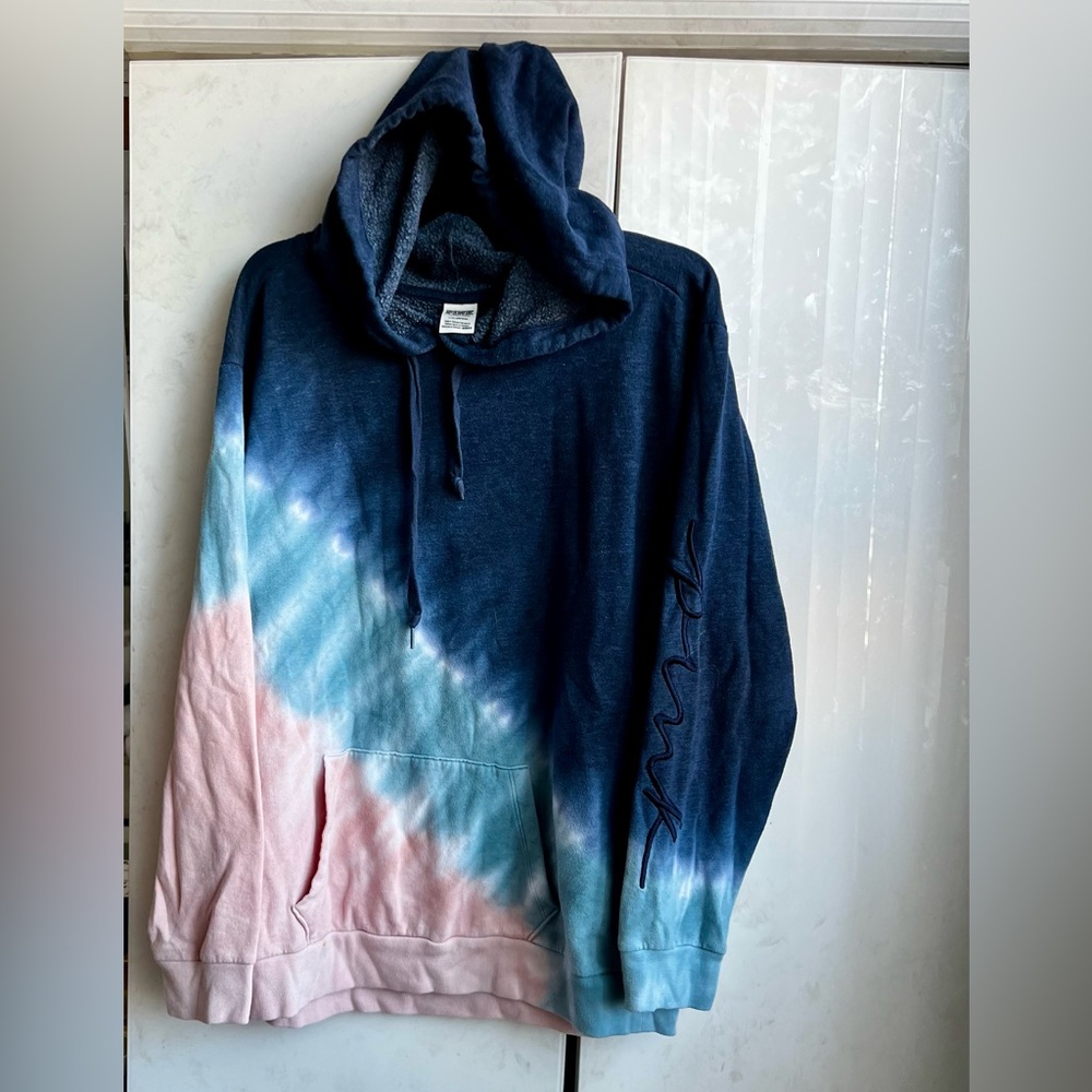 Women’s Pink  /Victorias Secret tie/dye hooded sweater